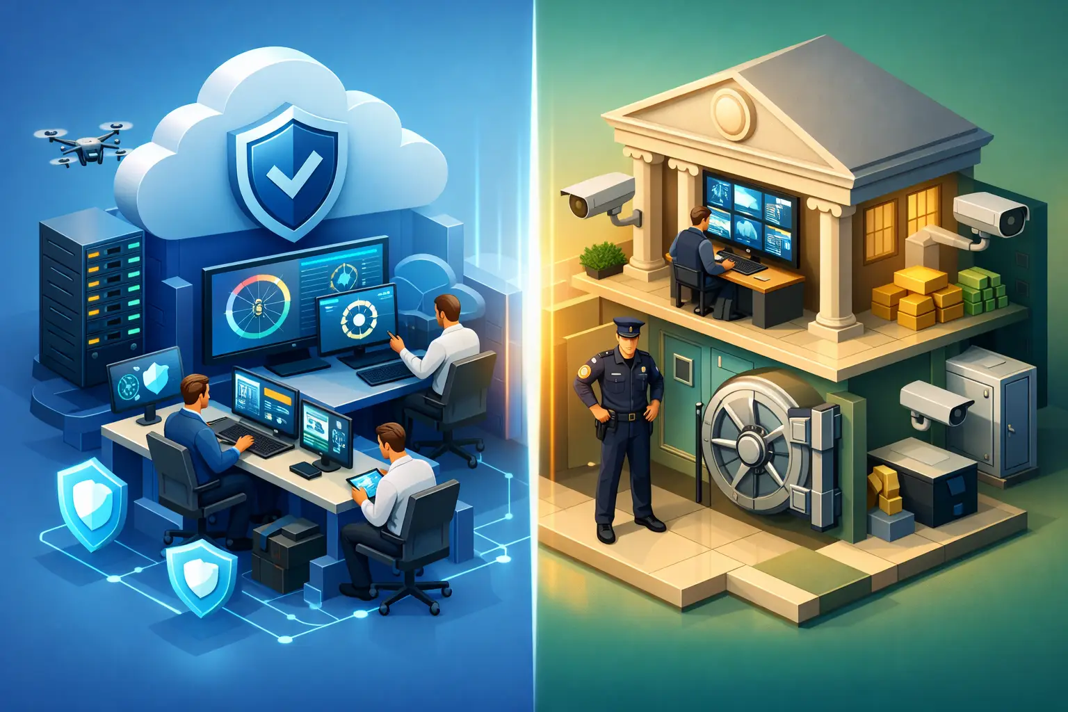 Managed detection vs seguridad interna bancaria
