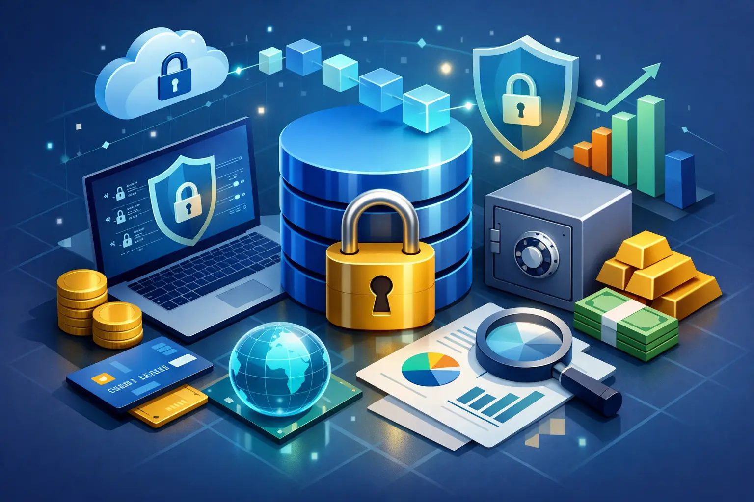 Guía de cifrado para bases de datos financieras