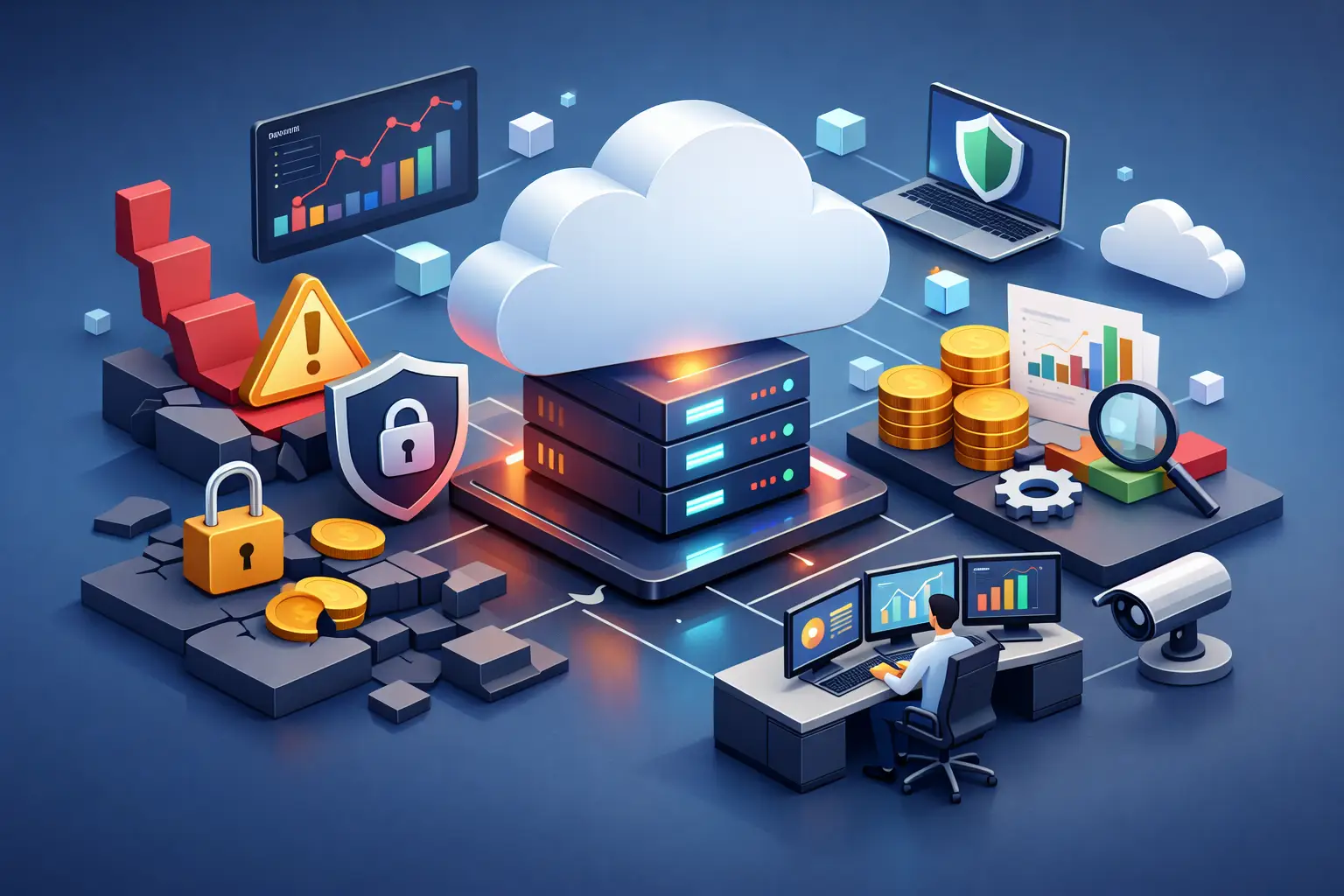 Riesgos del cloud financiero y control operativo