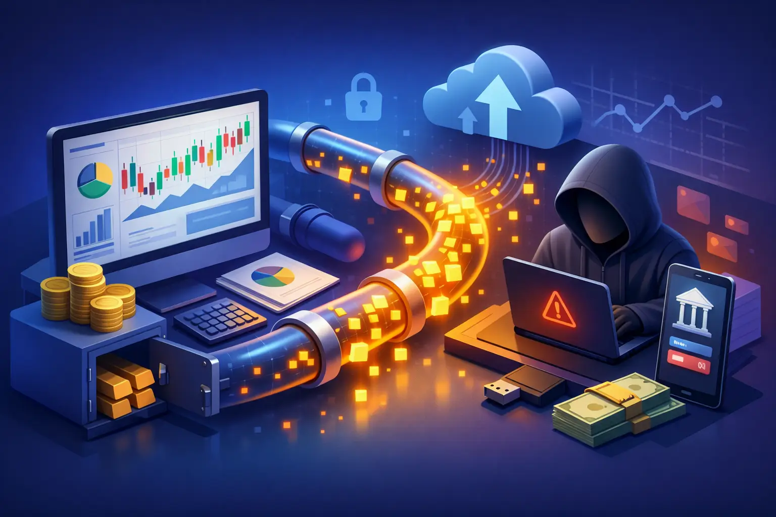 Señales de exfiltración de datos financieros